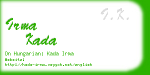 irma kada business card